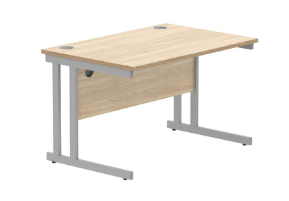 Double Upright Cantilever Leg Desk - 800mm deep