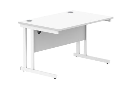 Double Upright Cantilever Leg Desk - 800mm deep