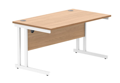 Double Upright Cantilever Leg Desk - 800mm deep