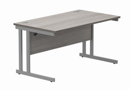 Double Upright Cantilever Leg Desk - 800mm deep