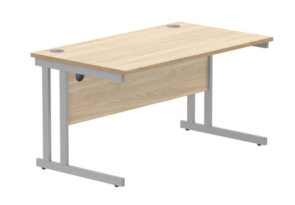 Double Upright Cantilever Leg Desk - 800mm deep