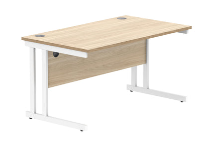 Double Upright Cantilever Leg Desk - 800mm deep