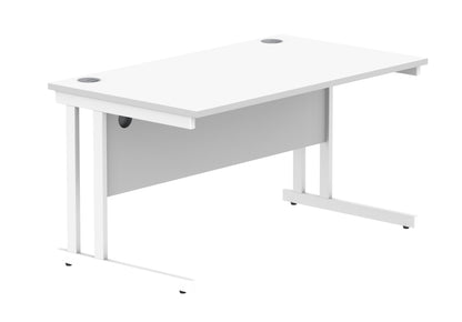 Double Upright Cantilever Leg Desk - 800mm deep