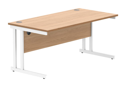 Double Upright Cantilever Leg Desk - 800mm deep