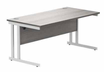 Double Upright Cantilever Leg Desk - 800mm deep