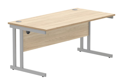 Double Upright Cantilever Leg Desk - 800mm deep