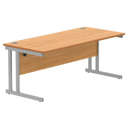 Double Upright Cantilever Leg Desk - 800mm deep