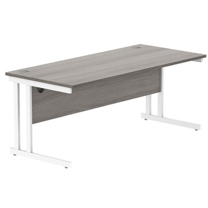 Double Upright Cantilever Leg Desk - 800mm deep
