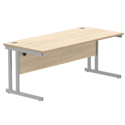 Double Upright Cantilever Leg Desk - 800mm deep