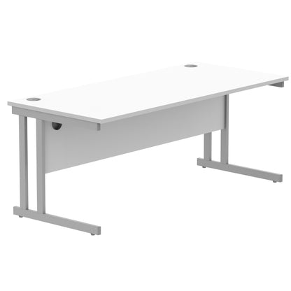 Double Upright Cantilever Leg Desk - 800mm deep