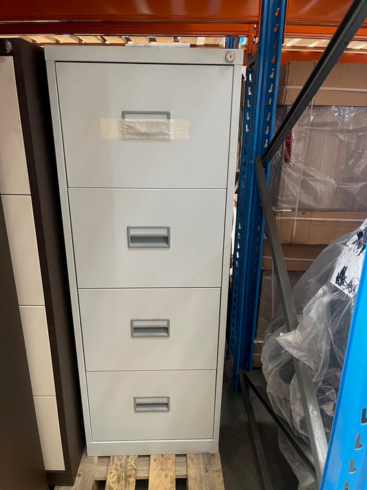 Grey 4 Drawer Filing Cabinet