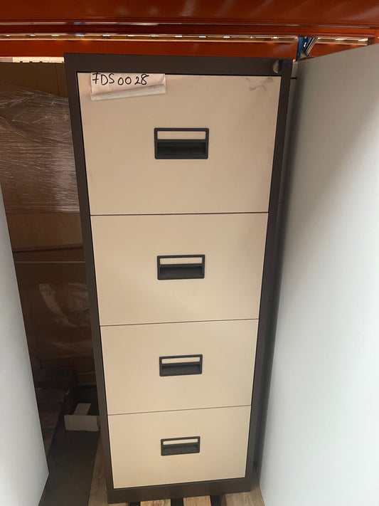 Coffee and Cream 4 Drawer Filing Cabinet