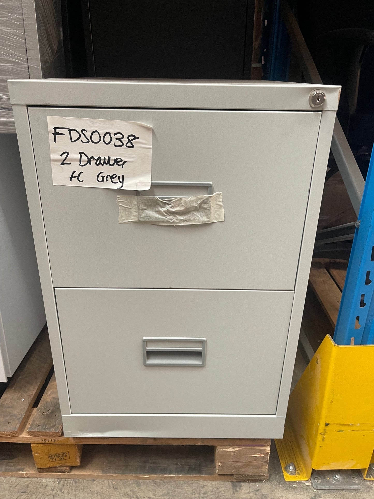 Grey 2 Drawer Filing Cabinet