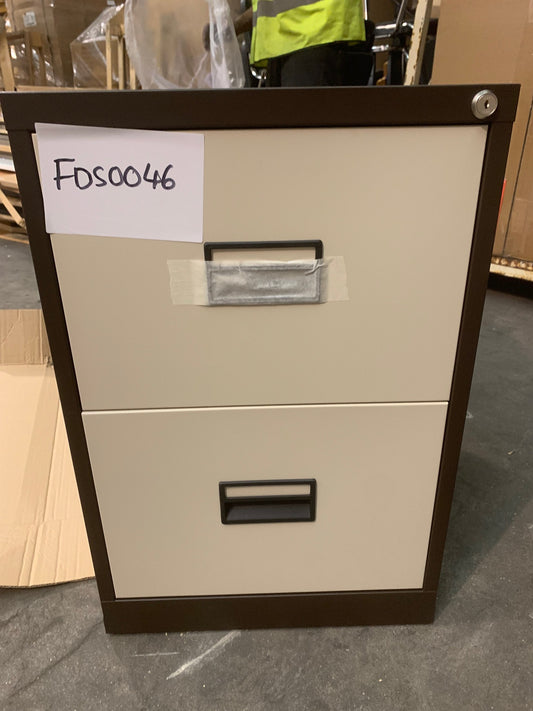 Coffee and Cream 2 Drawer Filing Cabinet