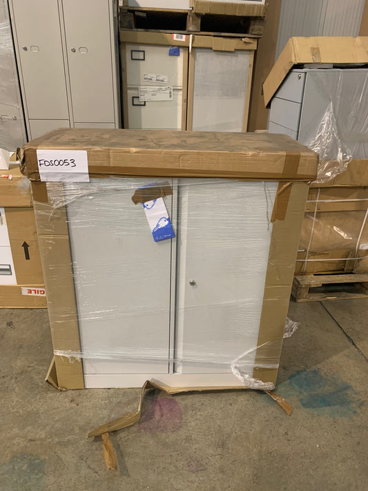 Grey Bisley Essentials Double Door Cupboard