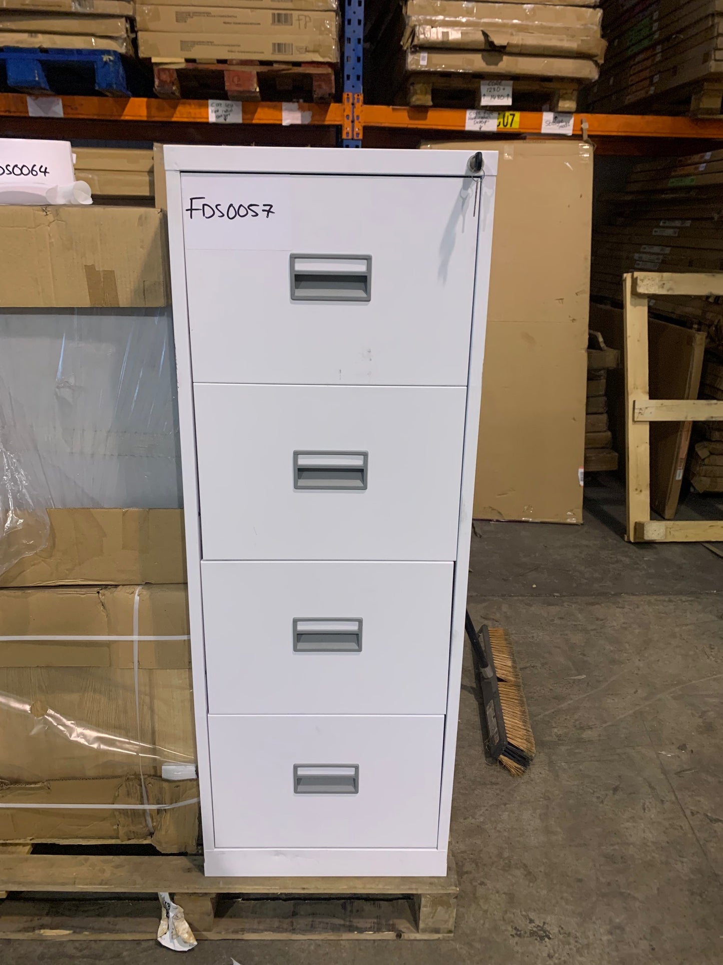 White 4 Drawer Filing Cabinet