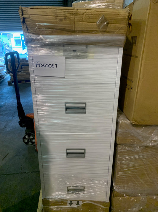 White 4 Drawer Filing Cabinet