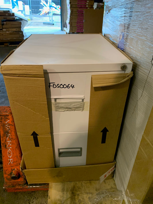 White 2 Drawer Filing Cabinet