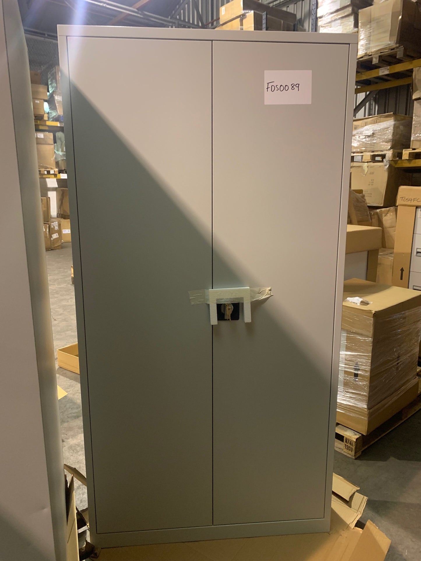 Grey 1790mm Steel Double Door Cupboard