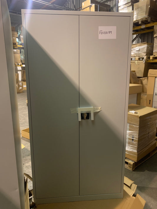 Grey 1790mm Steel Double Door Cupboard