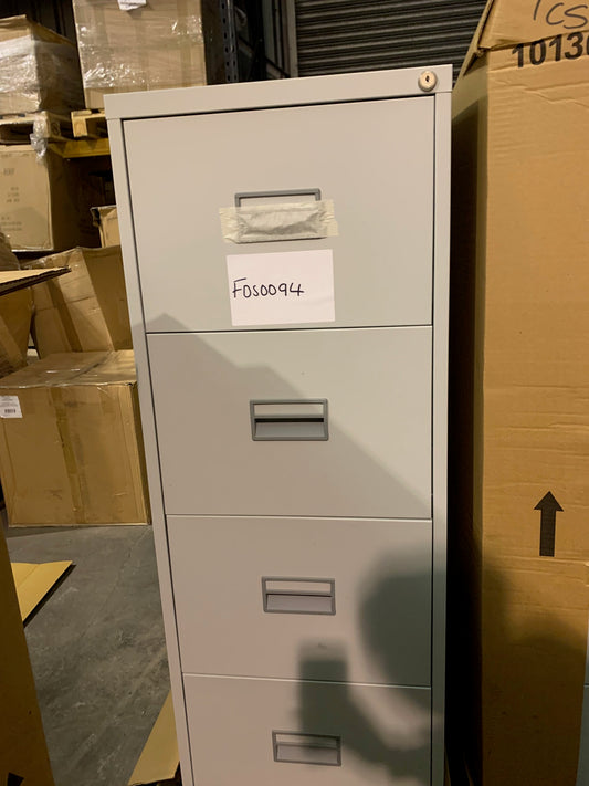 Grey 4 Drawer Filing Cabinet