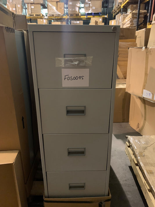 Grey 4 Drawer Filing Cabinet