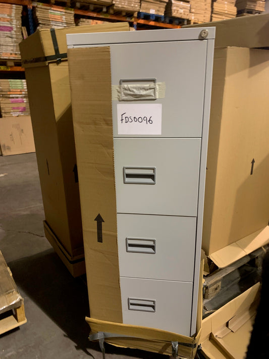 Grey 4 Drawer Filing Cabinet