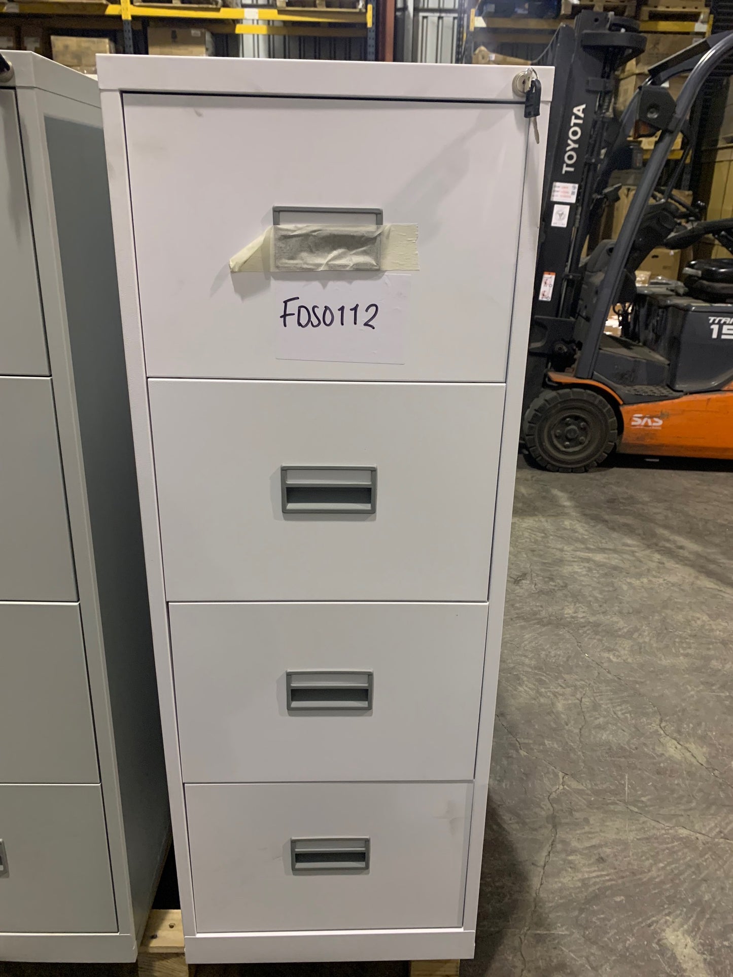 Talos White 4 Drawer Filing Cabinet