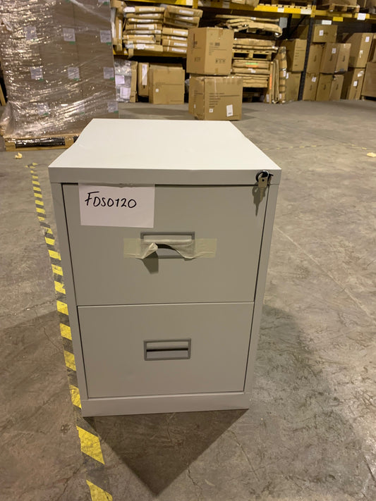 Grey Talos 2 Drawer Filing Cabinet