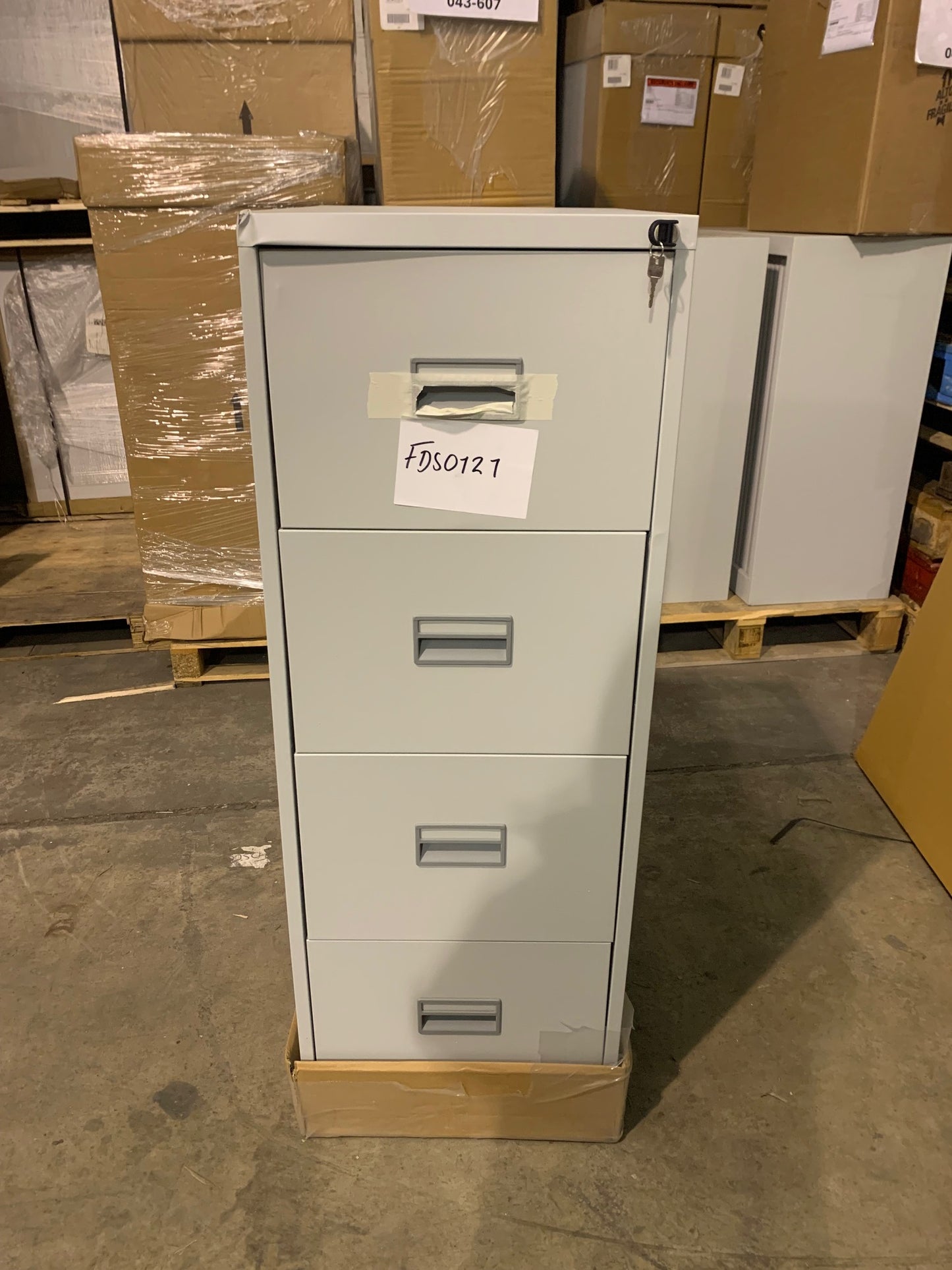 Grey Talos 4 Drawer Filing Cabinet