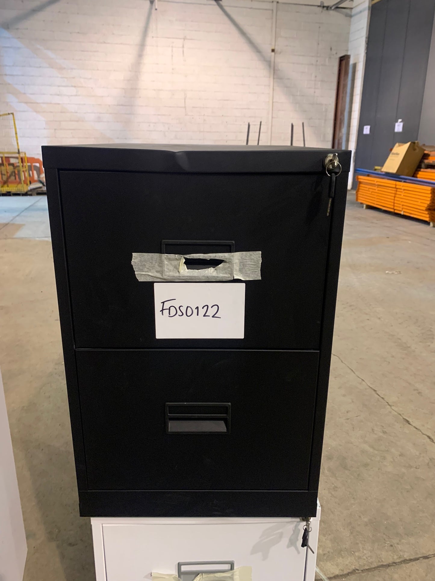 Talos Black 2 Drawer Filing Cabinet