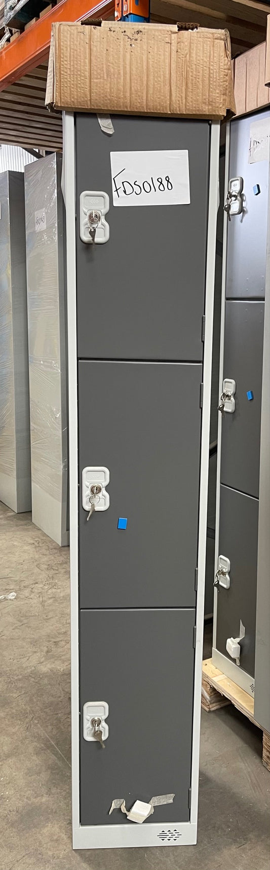 Grey 3 Door Locker