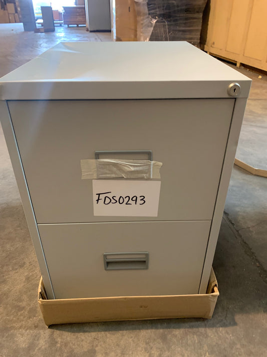 Grey 2 Drawer Filing Cabinet