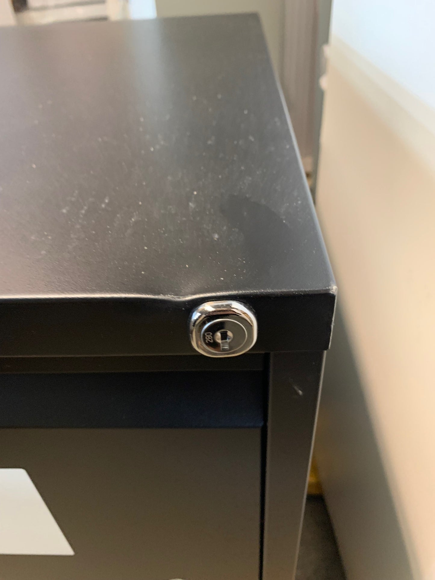 Black Bisley 2 Drawer Filing Cabinet