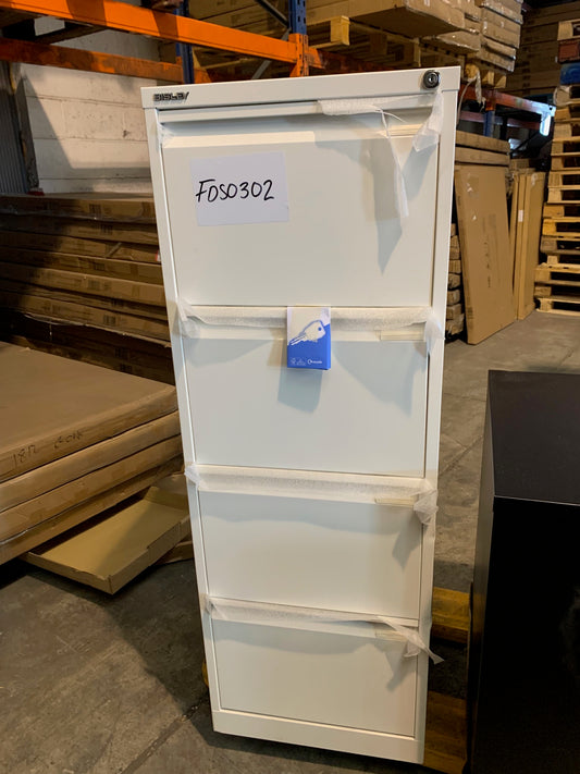 Chalk Bisley 4 Drawer Filing Cabinet