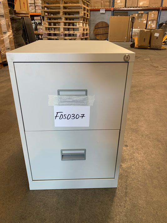 Grey 2 Drawer Filing Cabinet