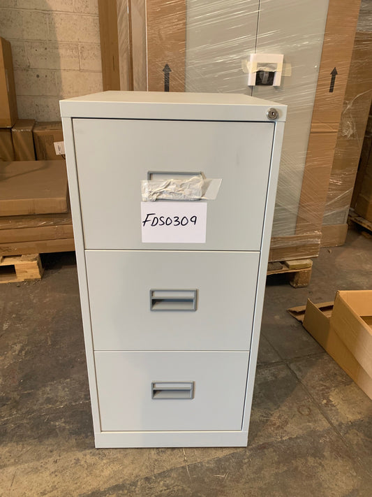 Grey 3 Drawer Filing Cabinet