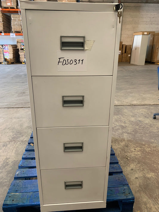 White 4 Drawer Filing Cabinet