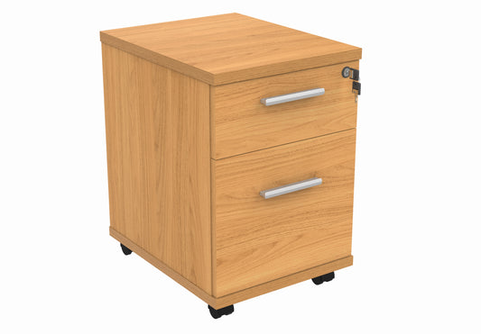 2 Drawer Under Desk Mobile Pedestal