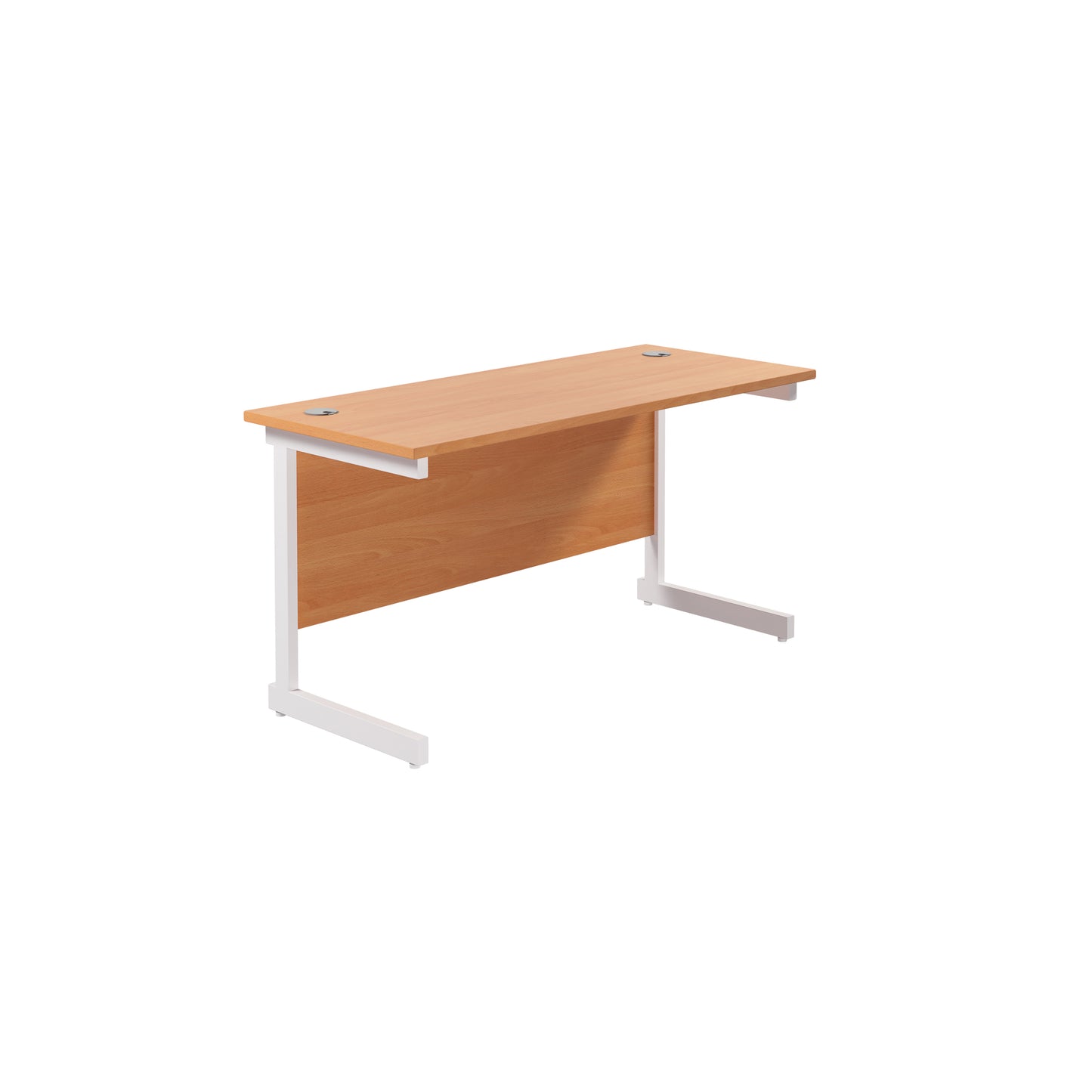 Desk with Single Upright Legs - 600mm deep