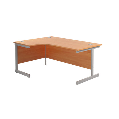 Radial Desk with Single Upright Leg - Left Hand