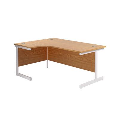 Radial Desk with Single Upright Leg - Left Hand