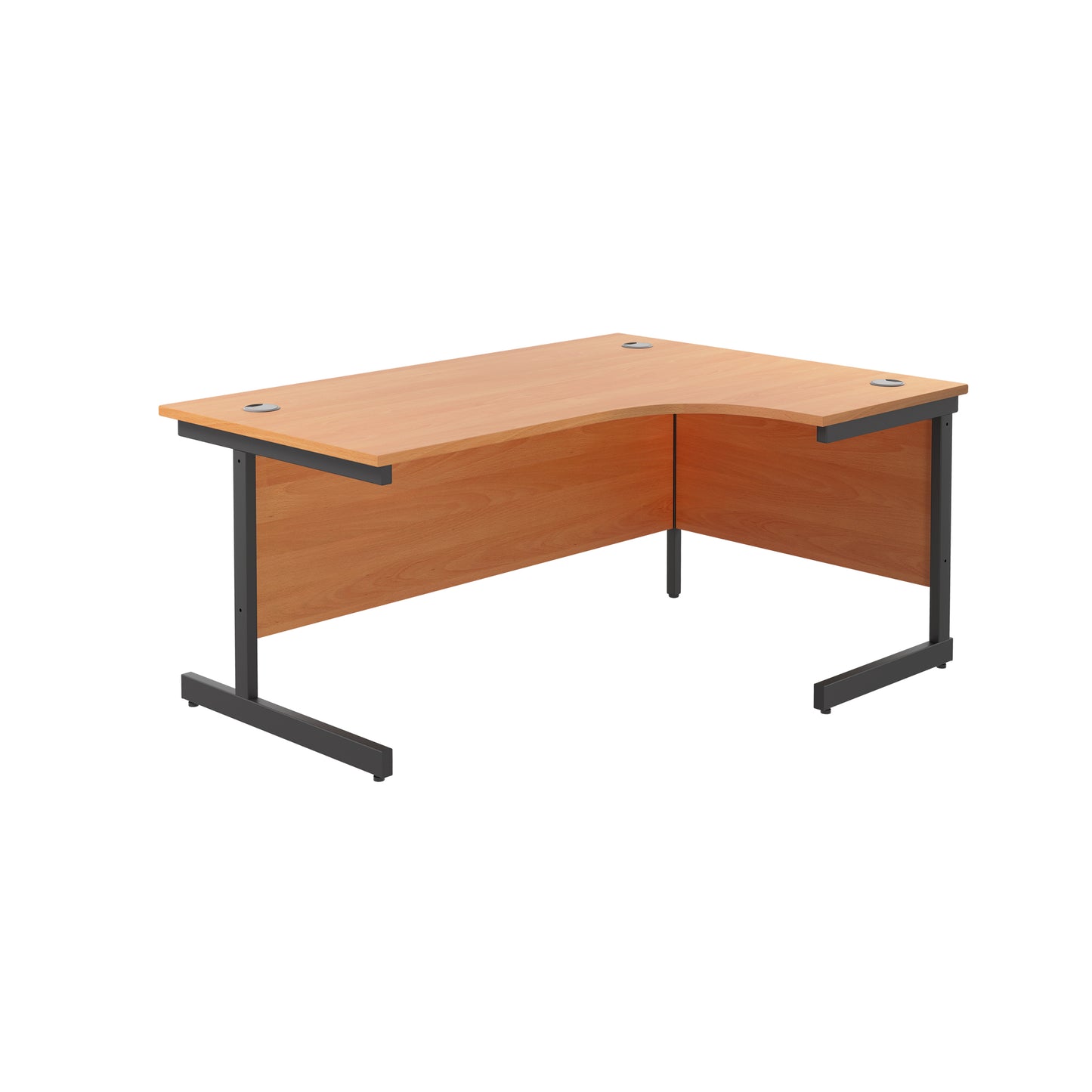 Radial Desk with Single Upright Leg - Right Hand