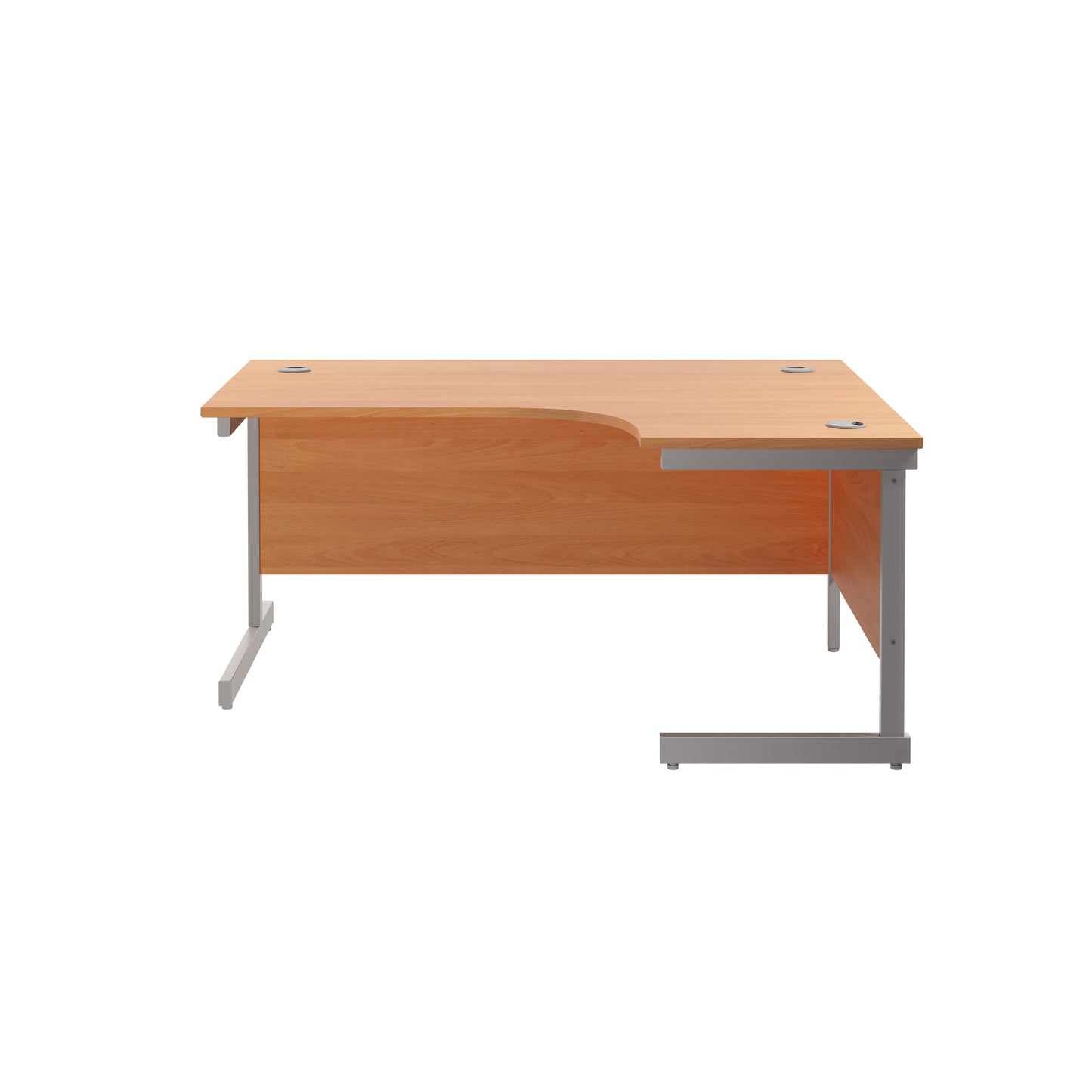 Radial Desk with Single Upright Leg - Right Hand