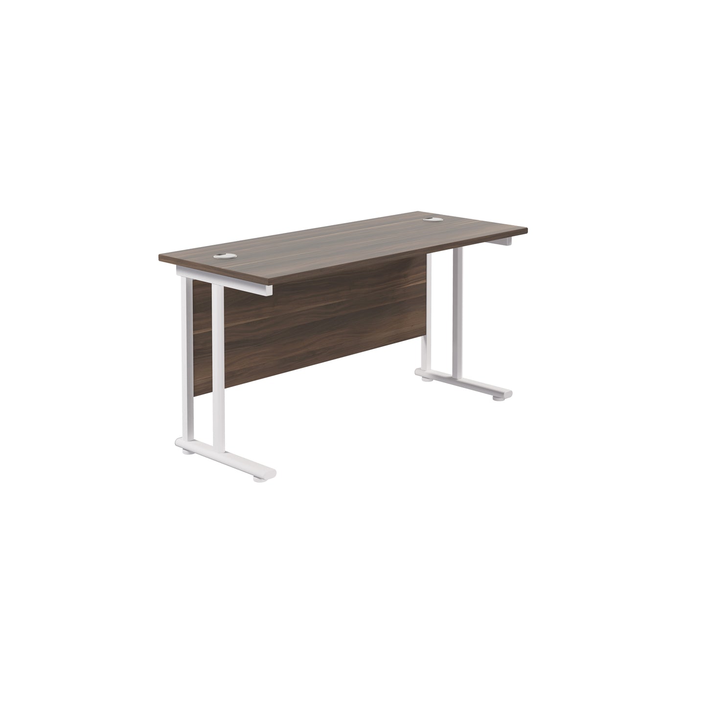 Desk with Twin Upright Legs - 600mm deep