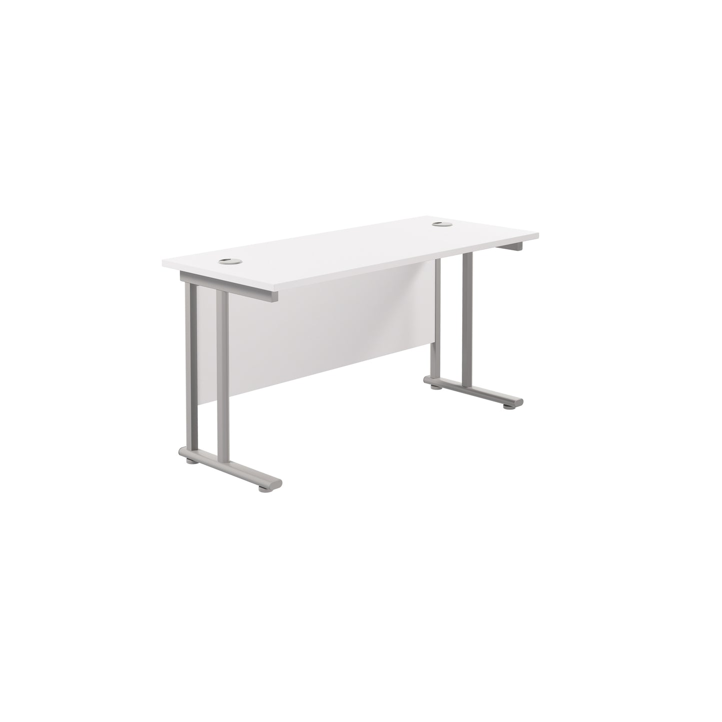 Desk with Twin Upright Legs - 600mm deep