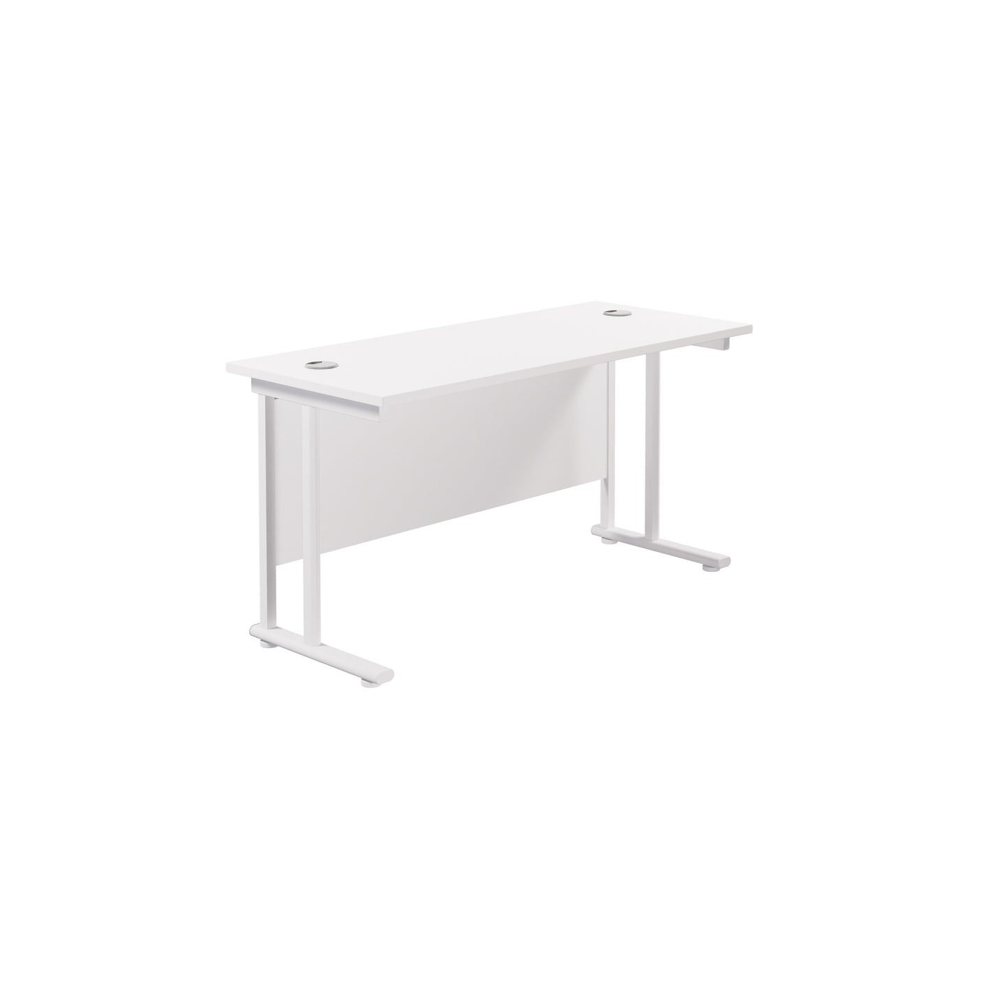 Desk with Twin Upright Legs - 600mm deep