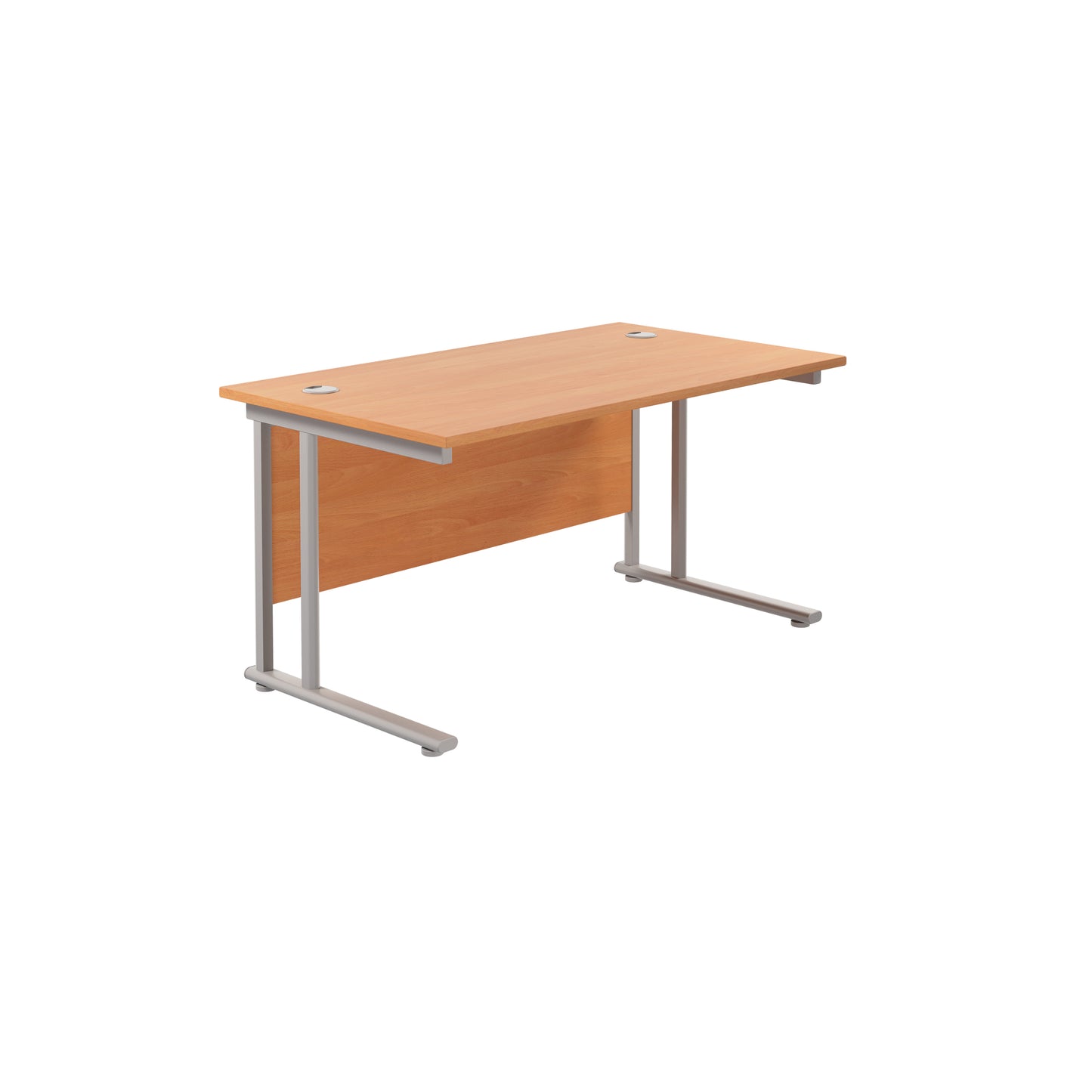 Desk with Twin Upright Legs - 800mm deep