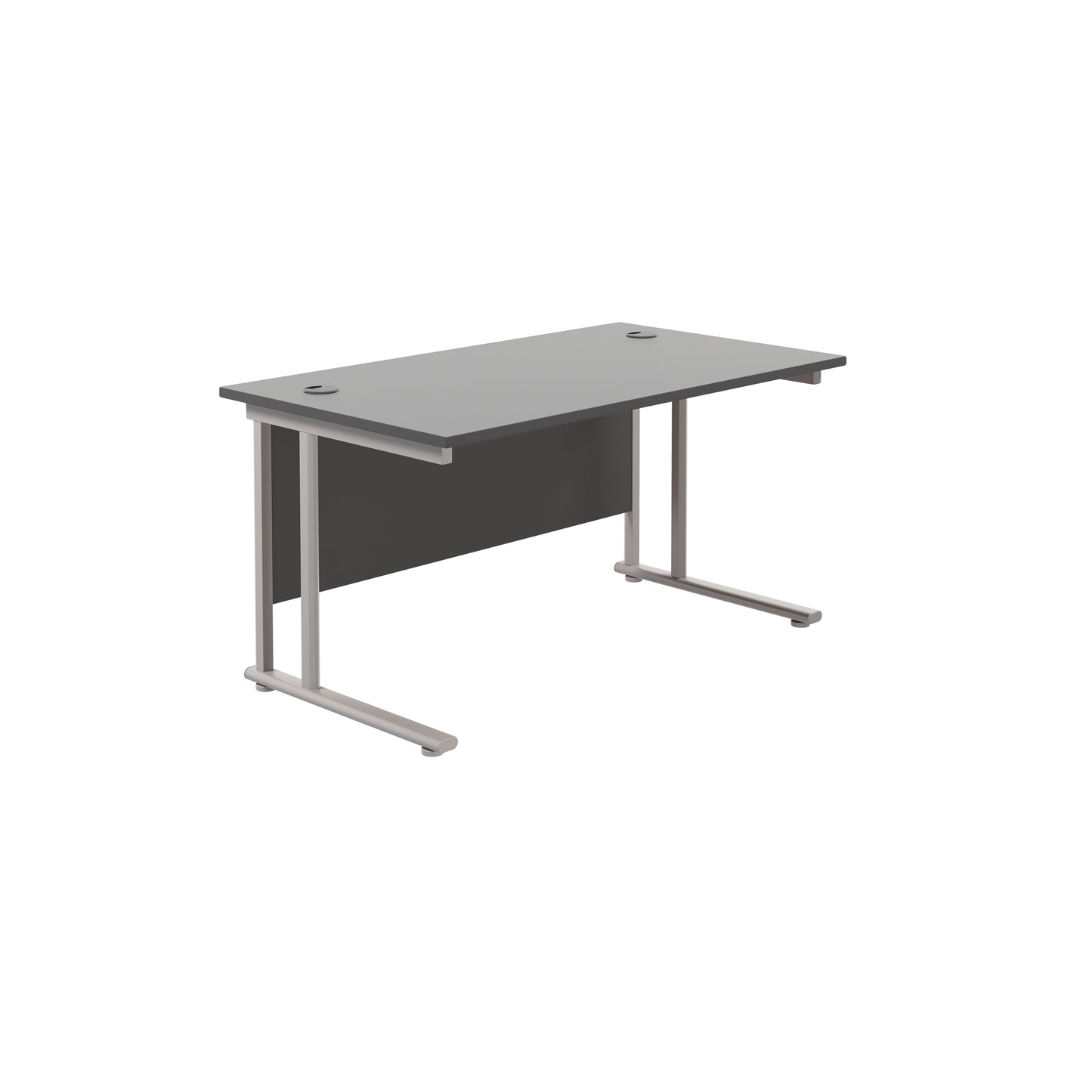 Desk with Twin Upright Legs - 800mm deep