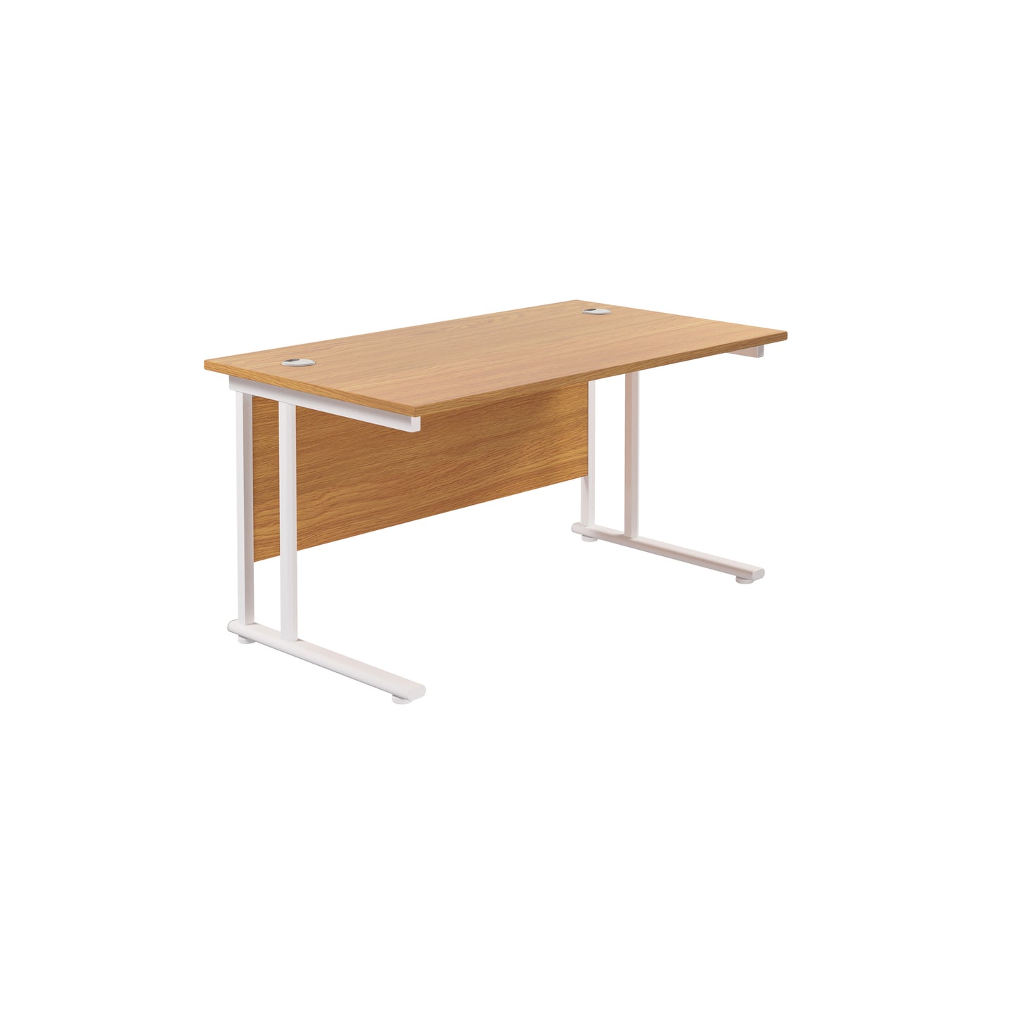 Desk with Twin Upright Legs - 800mm deep